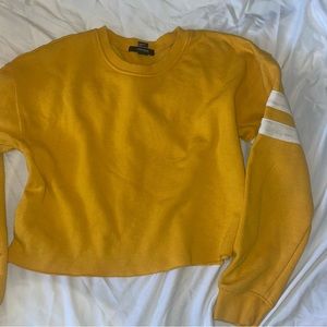 size medium yellow “cropped” sweater